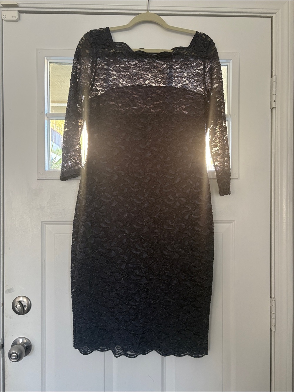 Lace Long-Sleeve Sheath Dress